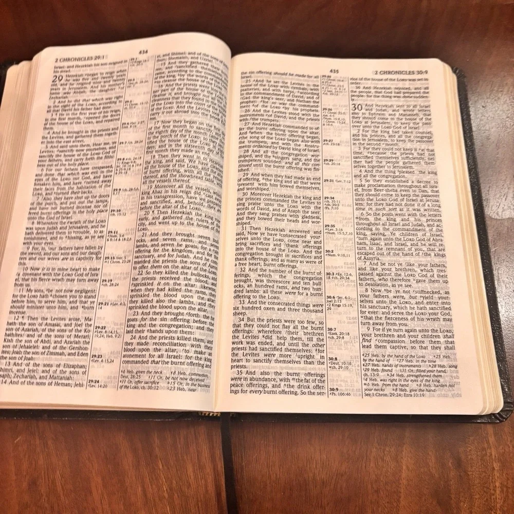 Holy Bible KJV UltraThin Reference Concordance Black Bonded Leather Holman‎ 1999